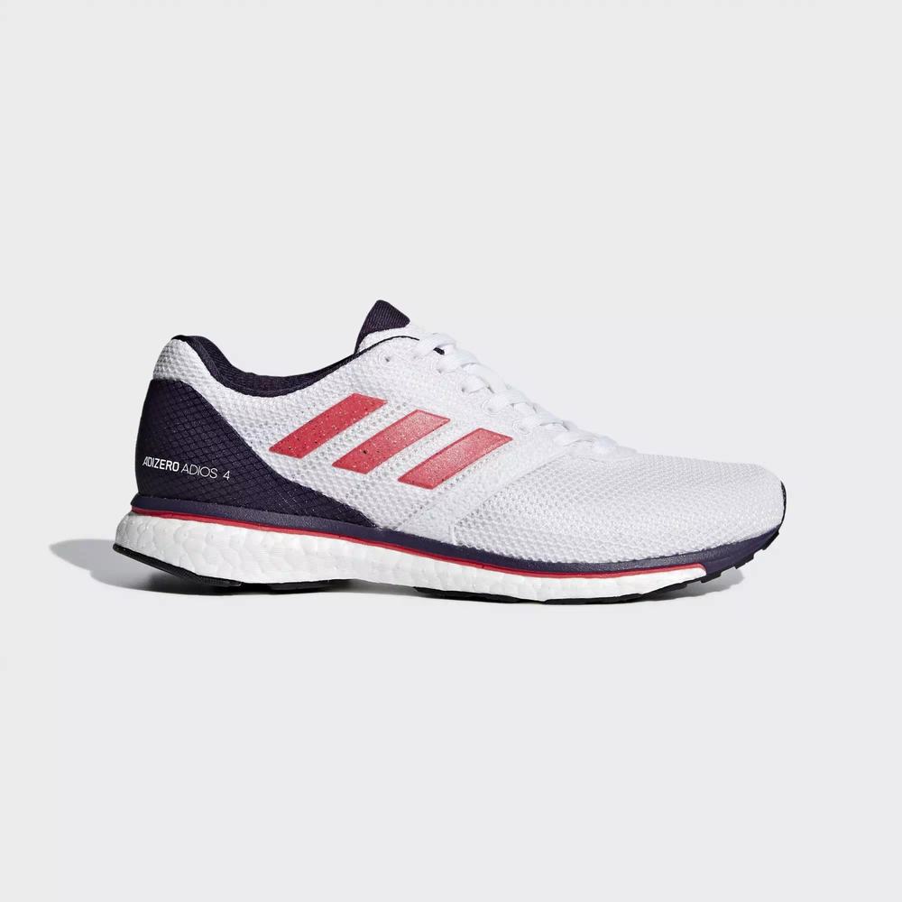 Adidas Adizero Adios 4 Tenis Para Correr Blancos Para Mujer (MX-28919)